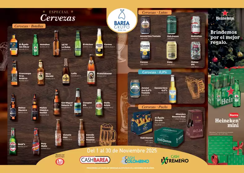 Catálogo Cash Barea en Sant Boi | Ofertas CERVEZAS NOVIEMBRE 2025 | 2025-11-01T00:00:00.000Z - 2025-11-30T00:00:00.000Z