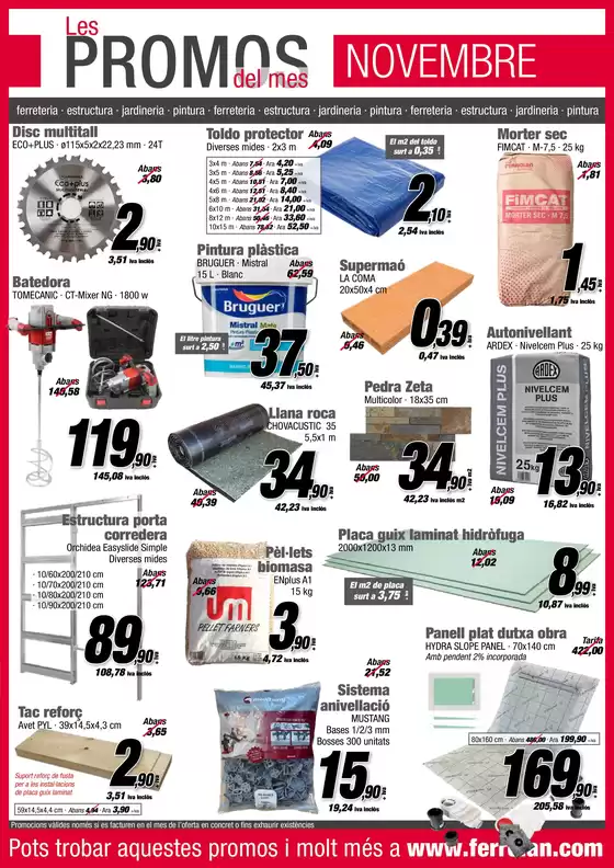 Les Promos del mes Novembre