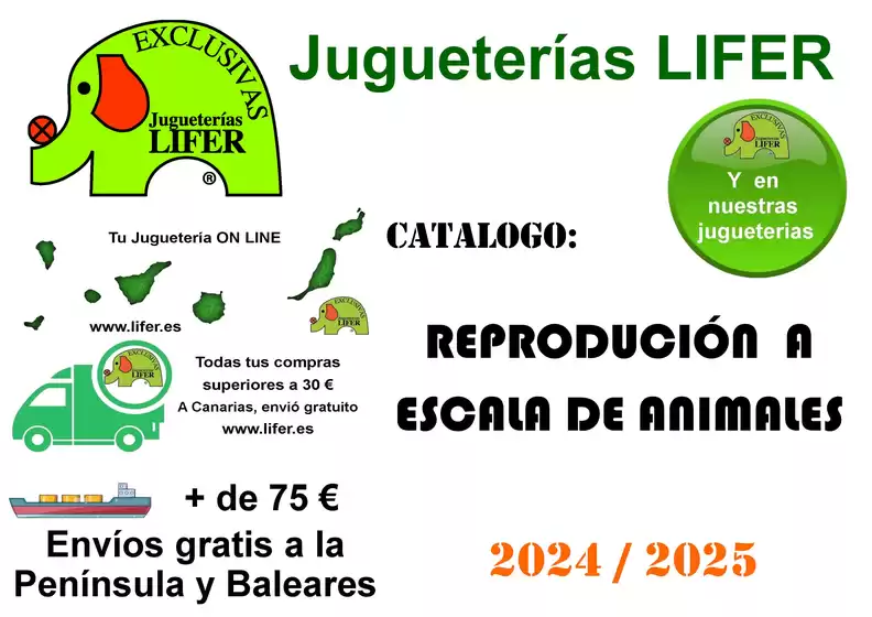 Catálogo Jugueterías Lifer en Linares | Reprodución A Escala De Animales | 2024-01-01T00:00:00.000Z - 2025-12-31T00:00:00.000Z