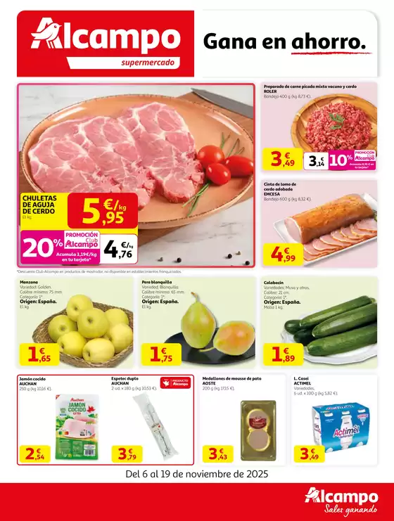 Catálogo Alcampo en Palacios de la Sierra | Gana en ahorro | 2025-11-06T00:00:00.000Z - 2025-11-19T00:00:00.000Z