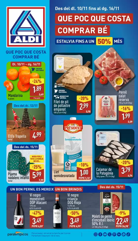 Catálogo ALDI en Badalona | ¡Qué poco cuesta comprar bien! | 2025-11-10T00:00:00.000Z - 2025-11-16T00:00:00.000Z