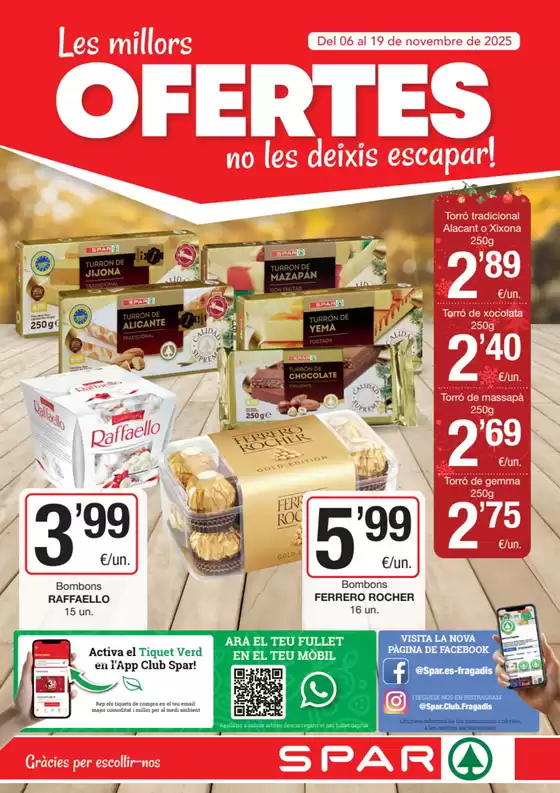 Catálogo SPAR Fragadis en Santa Coloma de Queralt | Les Millors Ofertes | 2025-11-06T00:00:00.000Z - 2025-11-19T00:00:00.000Z
