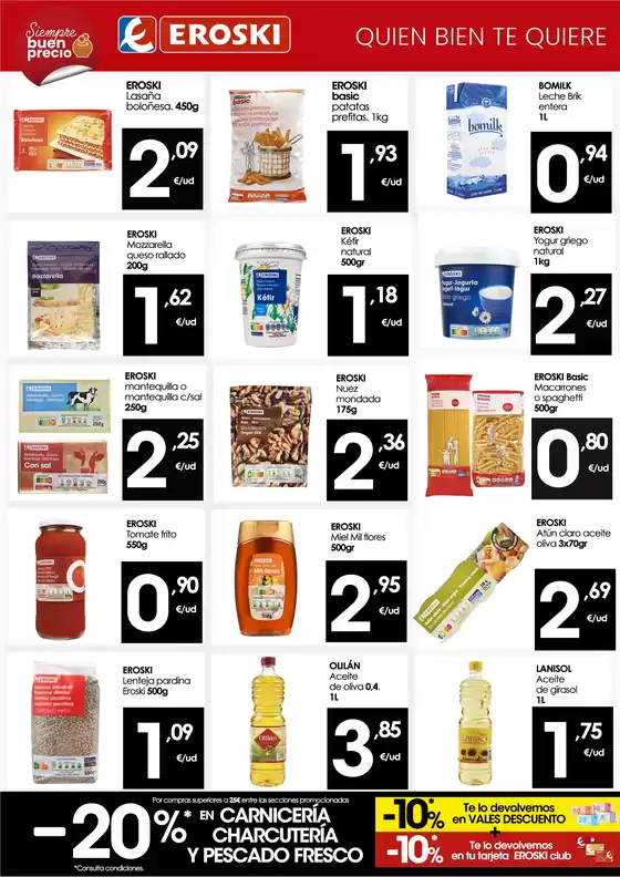 -20% en carne, charcu y pescado fresco