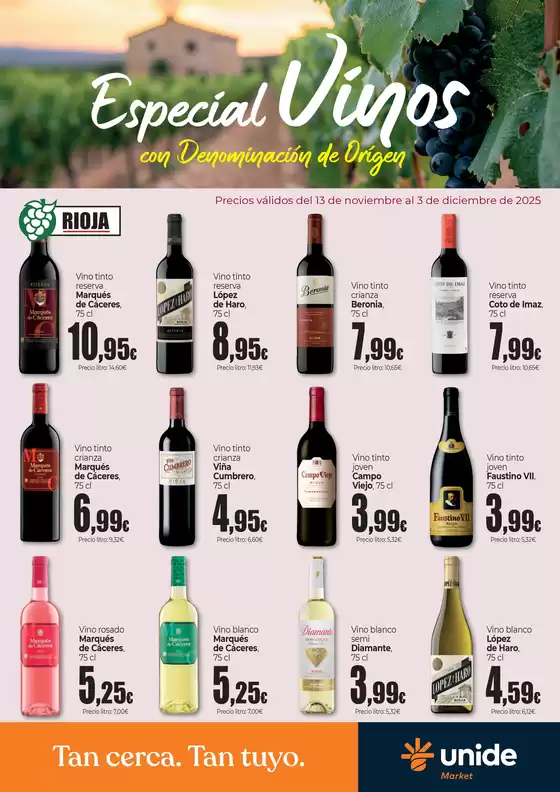 Catálogo Unide Market en Marchena | Especial Vinos con denominación de origen  | 2025-11-13T00:00:00.000Z - 2025-12-03T00:00:00.000Z