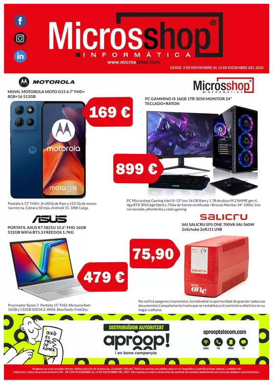 Catálogo Microsshop en Alcalá la Real | Desde 3 De Noviembre Al 14 De Diciembre Del 2025 | 2025-11-03T00:00:00.000Z - 2025-12-14T00:00:00.000Z