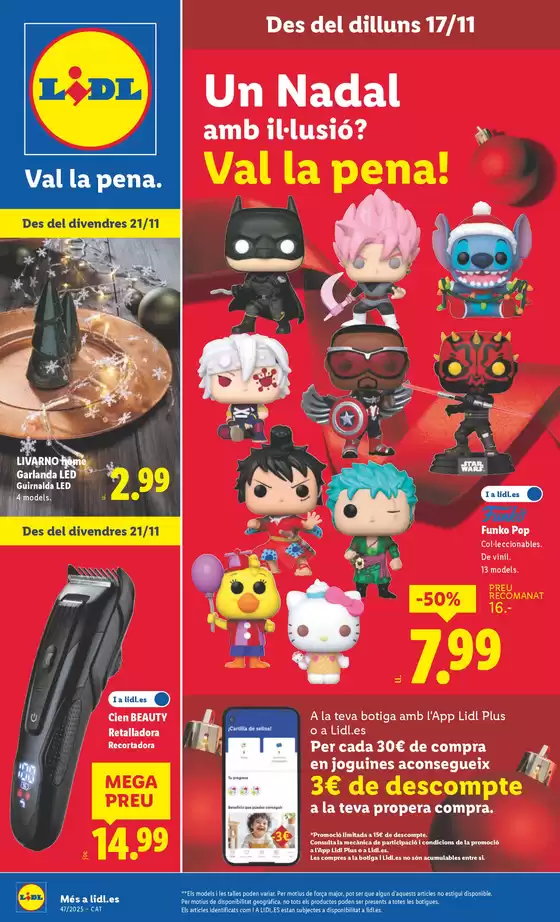 Catálogo Lidl en Empuriabrava | ¡Bazar Lidl! Ofertas válidas del 17/11 al 23/11 | 2025-11-17T00:00:00.000Z - 2025-11-23T00:00:00.000Z