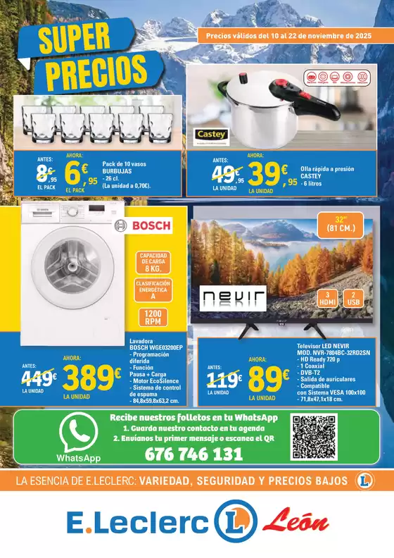 Catálogo E.Leclerc en Pilar de la Horadada | Precios válidos del 10 al 22 de noviembre de 2025 | 2025-11-10T00:00:00.000Z - 2025-11-22T00:00:00.000Z