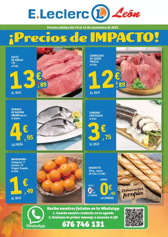 Catálogo E.Leclerc en Pilar de la Horadada | ¡Precios de IMPACTO! | 2025-11-10T00:00:00.000Z - 2025-11-15T00:00:00.000Z