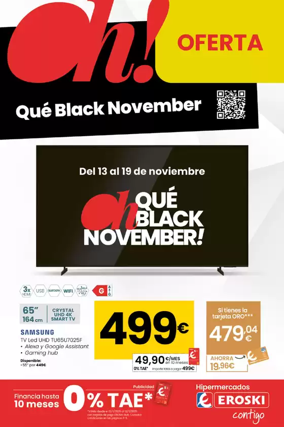Catálogo Eroski en Cartes | Oh! Qué Black November | 2025-11-13T00:00:00.000Z - 2025-11-19T00:00:00.000Z