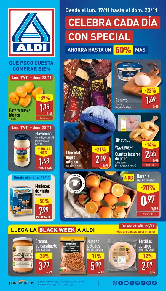 Catálogo ALDI en Cartes | Qué poco cuesta comprar bien | 2025-11-17T00:00:00.000Z - 2025-11-23T00:00:00.000Z
