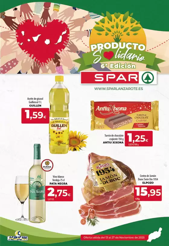 Catálogo SPAR Lanzarote en Sitges | Oferta válida del 13 al 27 de Noviembre de 2025 | 2025-11-13T00:00:00.000Z - 2025-11-27T00:00:00.000Z