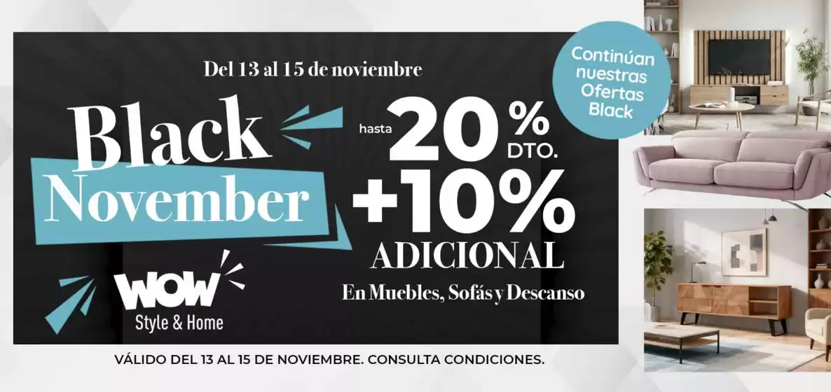 Catálogo WOW Málaga, Style&Home by Mubak en Lliça de Vall | Black November | 2025-11-13T00:00:00.000Z - 2025-11-15T00:00:00.000Z