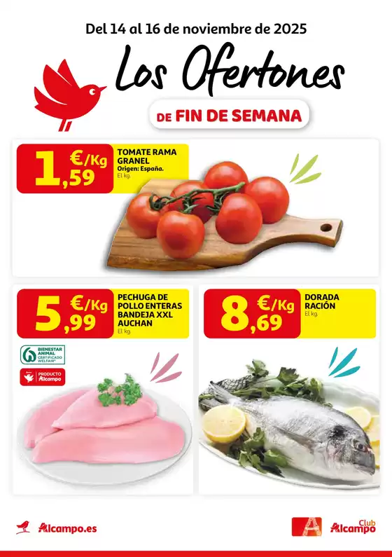 Catálogo Alcampo en El Entrego | Los Ofertones De Fin De Semana | 2025-11-14T00:00:00.000Z - 2025-11-16T00:00:00.000Z