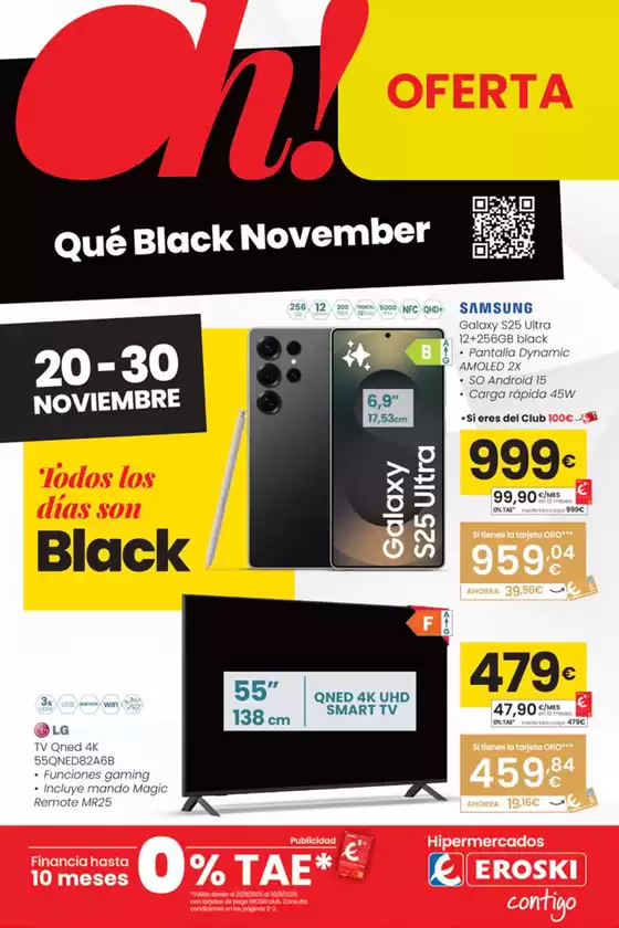 Catálogo Eroski en Cassàde la Selva | Oh! Qué Black November  | 2025-11-20T00:00:00.000Z - 2025-11-30T00:00:00.000Z