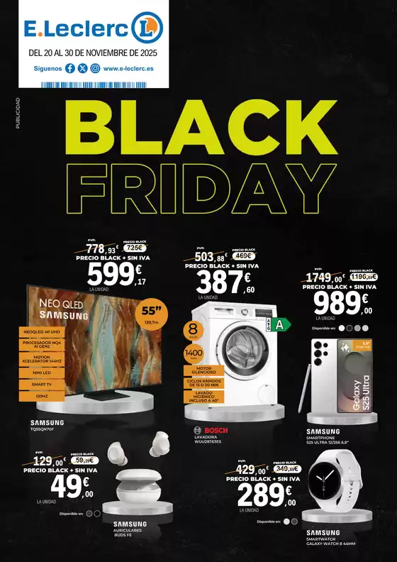 Catálogo E.Leclerc en Tineo | Black Friday | 2025-11-19T00:00:00.000Z - 2025-11-30T00:00:00.000Z