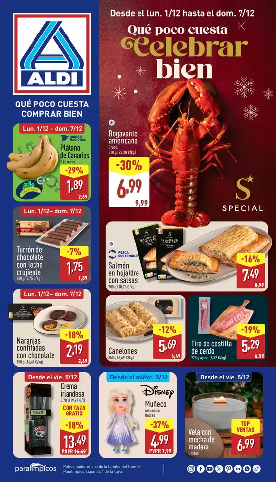 Catálogo ALDI en Jaca | Qué poco cuesta comprar bien | 2025-12-01T00:00:00.000Z - 2025-12-07T00:00:00.000Z