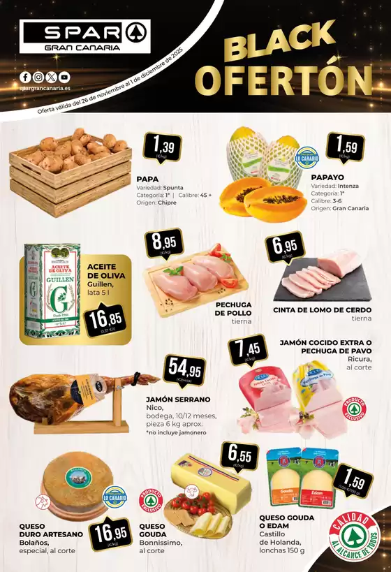 Catálogo SPAR Gran Canaria en Sant Pere de Ribes | Black Ofertón | 2025-11-26T00:00:00.000Z - 2025-12-01T00:00:00.000Z