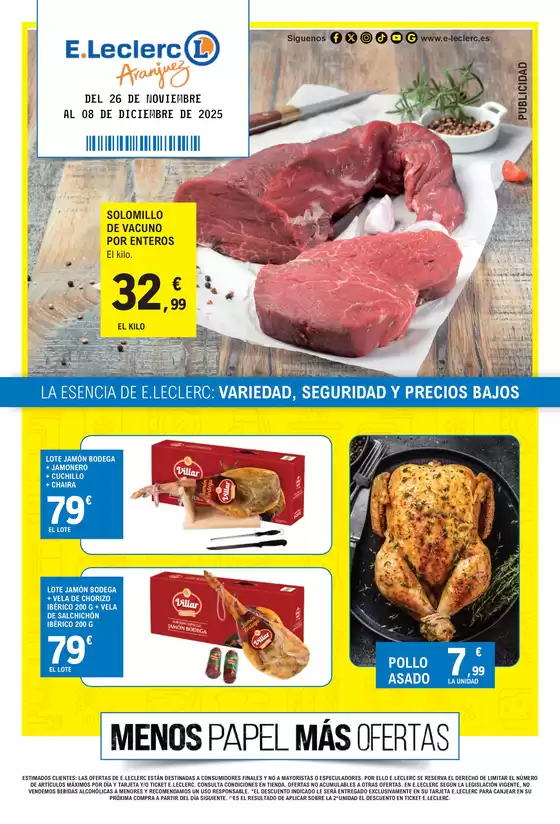 Catálogo E.Leclerc en Sant Pere de Ribes | Menos papel Más ofertas | 2025-11-26T00:00:00.000Z - 2025-12-08T00:00:00.000Z