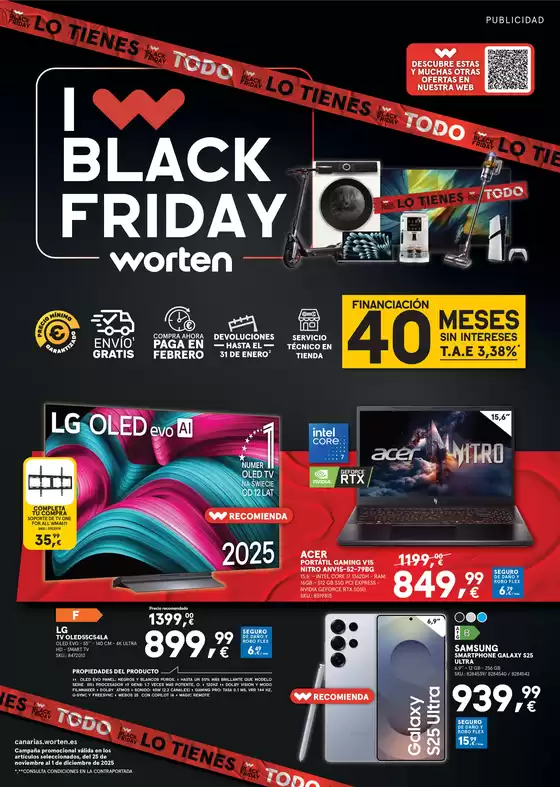 Catálogo Worten en Valencia | Black Friday | 2025-11-26T00:00:00.000Z - 2025-12-01T00:00:00.000Z