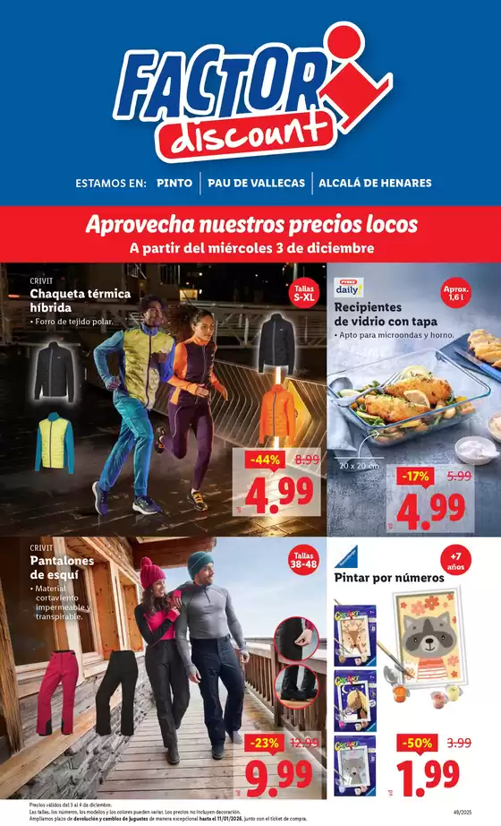 Catálogo FACTORI discount en Nou de Gaià | Factori discount - Ofertas válidas del 03/12 al 08/12 | 2025-12-03T00:00:00.000Z - 2025-12-08T00:00:00.000Z