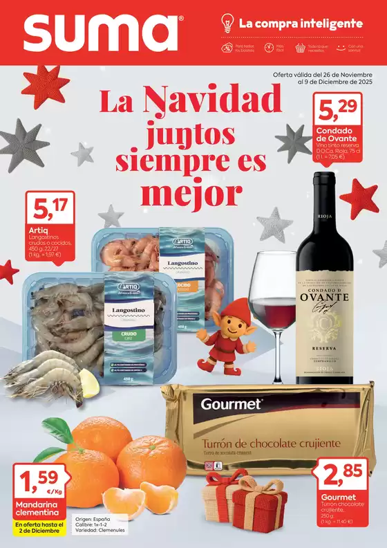 Catálogo Suma Supermercados en Santiago de Compostela | La Navidad juŋtos siempre es mejor | 2025-11-26T00:00:00.000Z - 2025-12-09T00:00:00.000Z