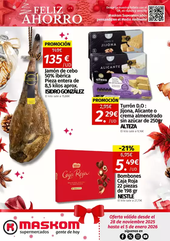 Catálogo Maskom Supermercados en Andorra la Vella | Hasta el 5 de enero 2026 | 2025-11-28T00:00:00.000Z - 2026-01-05T00:00:00.000Z