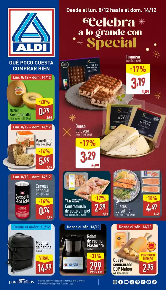 Catálogo ALDI en Granada | ¡Qué poco cuesta comprar bien! | 2025-12-08T00:00:00.000Z - 2025-12-14T00:00:00.000Z
