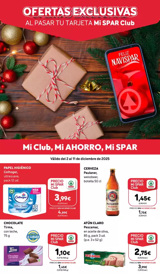 Catálogo SPAR Gran Canaria en Benissa | Válido del 2 al 11 de diciembre de 2025 | 2025-12-02T00:00:00.000Z - 2025-12-11T00:00:00.000Z