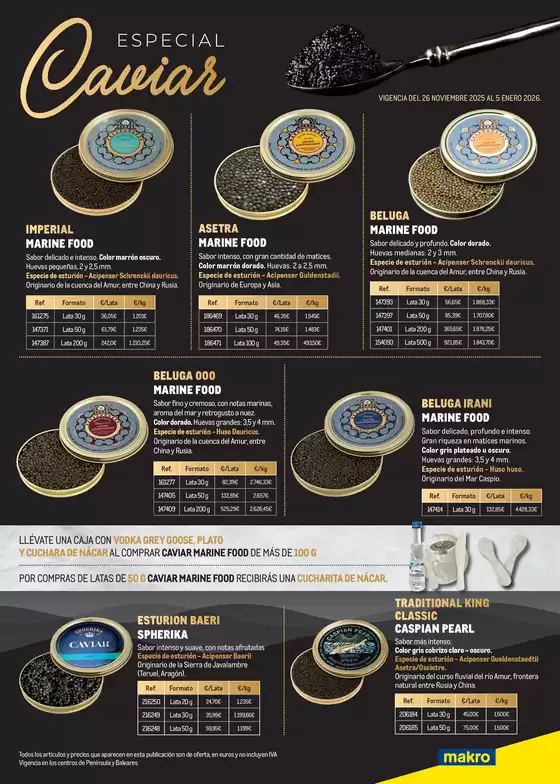 Catálogo Makro en Benitachell | Especial Caviar | 2025-12-03T00:00:00.000Z - 2026-01-05T00:00:00.000Z