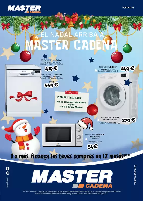Catálogo Master Cadena en Nájera | El Nadal Arriba A Master Cadena | 2025-12-10T00:00:00.000Z - 2025-12-31T00:00:00.000Z