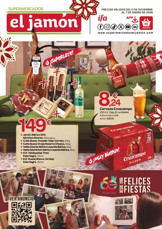 Catálogo Supermercados El Jamón en Olite | Precios Válidos Del 11 De Diciembre Al 7 De Enero De 2026 | 2025-12-11T00:00:00.000Z - 2026-01-07T00:00:00.000Z