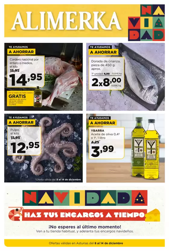 Catálogo Alimerka en Colunga | Ofertas válidas en Asturias del 8 al 14 de diciembre | 2025-12-08T00:00:00.000Z - 2025-12-14T00:00:00.000Z