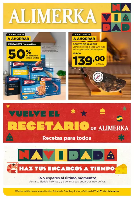 Catálogo Alimerka en Tavernes de la Valldigna | Ofertas válidas del 11 al 31 de diciembre | 2025-12-11T00:00:00.000Z - 2025-12-31T00:00:00.000Z
