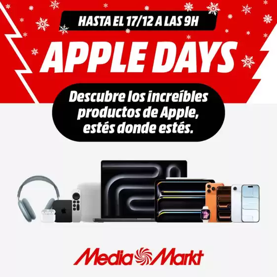 Catálogo MediaMarkt en Barcelona | Apple Days | 2025-12-12T00:00:00.000Z - 2025-12-17T00:00:00.000Z