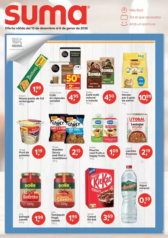 Catálogo Suma Supermercados en Escala | Oferta vàlida del 10 de desembre al 6 de gener de 2026 | 2025-12-15T00:00:00.000Z - 2026-01-06T00:00:00.000Z