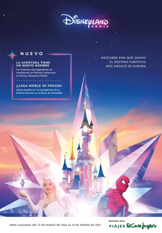Catálogo Viajes El Corte Inglés en Ontinyent | Novedades Disneyland Paris | 2026-03-31T00:00:00.000Z - 2027-03-31T00:00:00.000Z