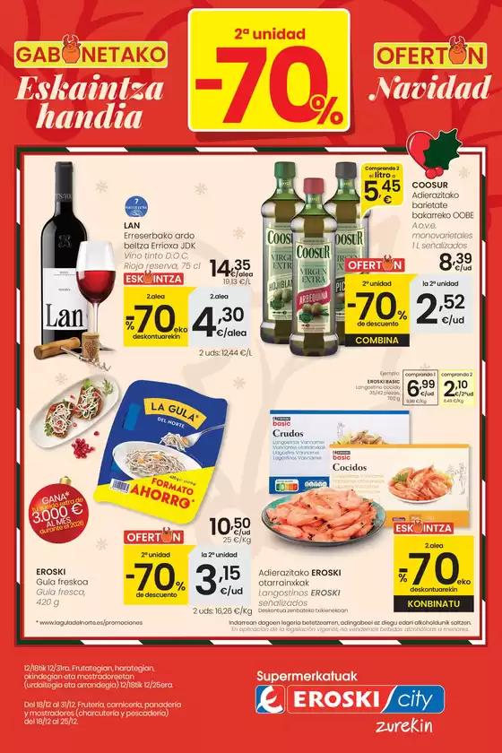 Catálogo Eroski en Pamplona | 2a unidad -70% SUPERMERCADOS EROSKI | 2025-12-18T00:00:00.000Z - 2025-12-31T00:00:00.000Z
