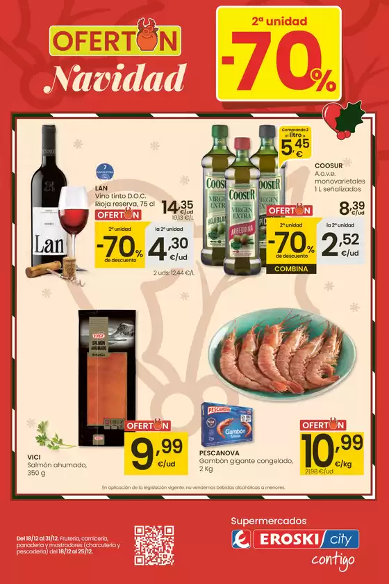 Catálogo Eroski en Colònia Sant Jordi | 2a unidad -70% | 2025-12-18T00:00:00.000Z - 2025-12-31T00:00:00.000Z