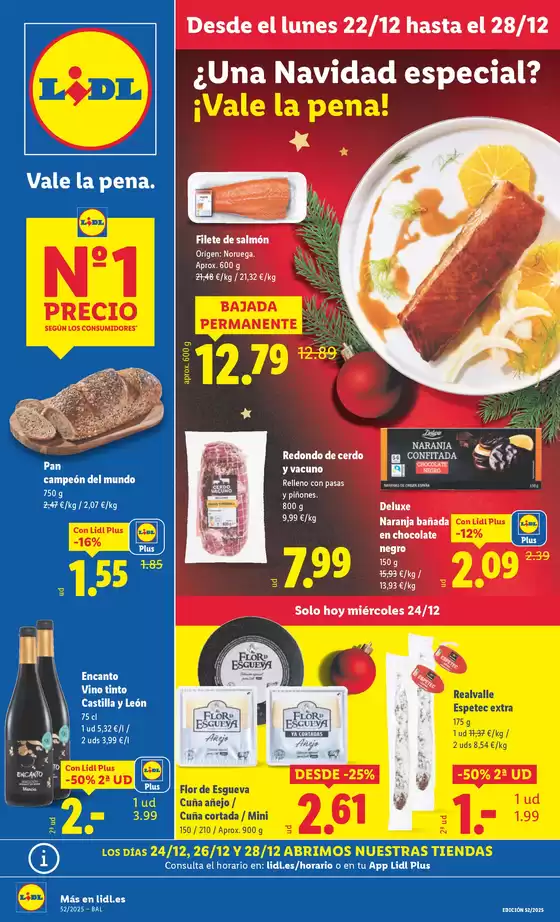 Catálogo Lidl en Santa Ponça | № 1 PRECIO - Ofertas válidas del 22/12 al 28/12 | 2025-12-22T00:00:00.000Z - 2025-12-28T00:00:00.000Z