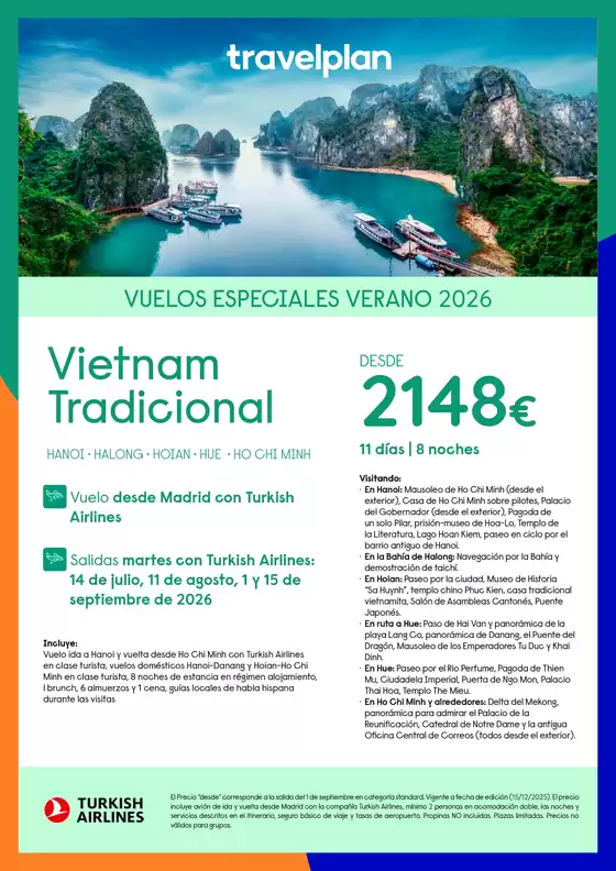 Catálogo Travelplan en Sopelana | Travelplan Vietnam | 2025-12-17T00:00:00.000Z - 2026-07-14T00:00:00.000Z