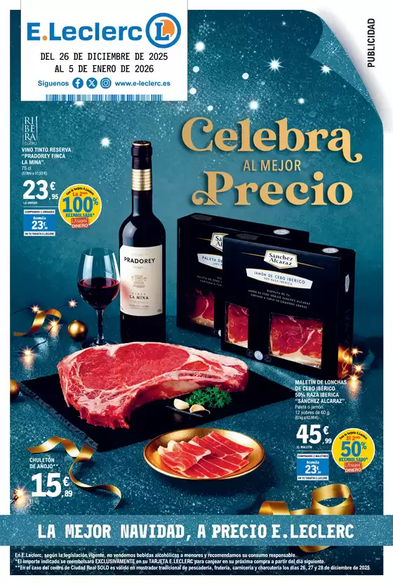 Catálogo E.Leclerc en Cabra | Felices precios | 2025-12-26T00:00:00.000Z - 2026-01-05T00:00:00.000Z