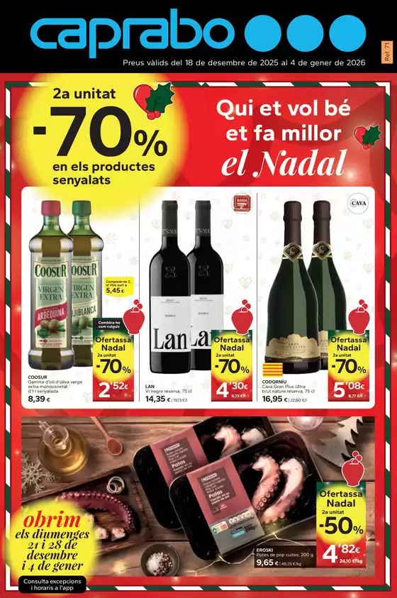 Catálogo Caprabo en Santa Coloma de Farners | 2a unitat -70% | 2025-12-18T00:00:00.000Z - 2026-01-04T00:00:00.000Z