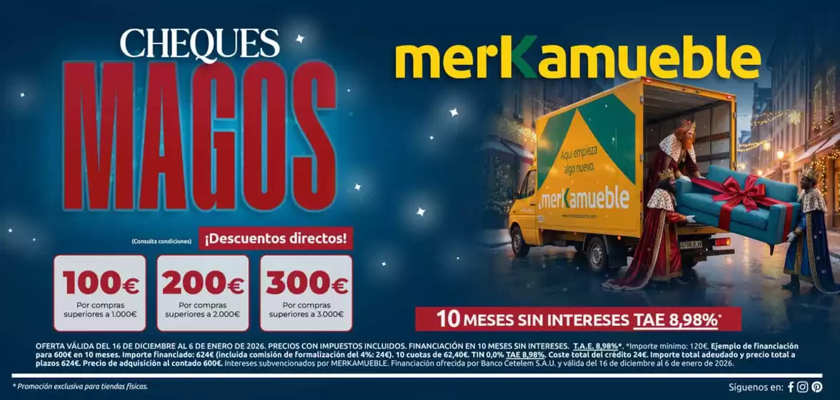 Catálogo Merkamueble en Barcelona | Cheques Magos | 2025-12-18T00:00:00.000Z - 2026-01-06T00:00:00.000Z