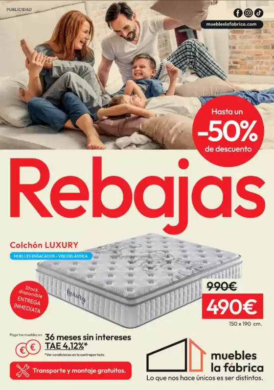 Catálogo Muebles La Fábrica en Zaragoza | Hasta un -50% de descuento | 2025-12-19T00:00:00.000Z - 2026-03-31T00:00:00.000Z