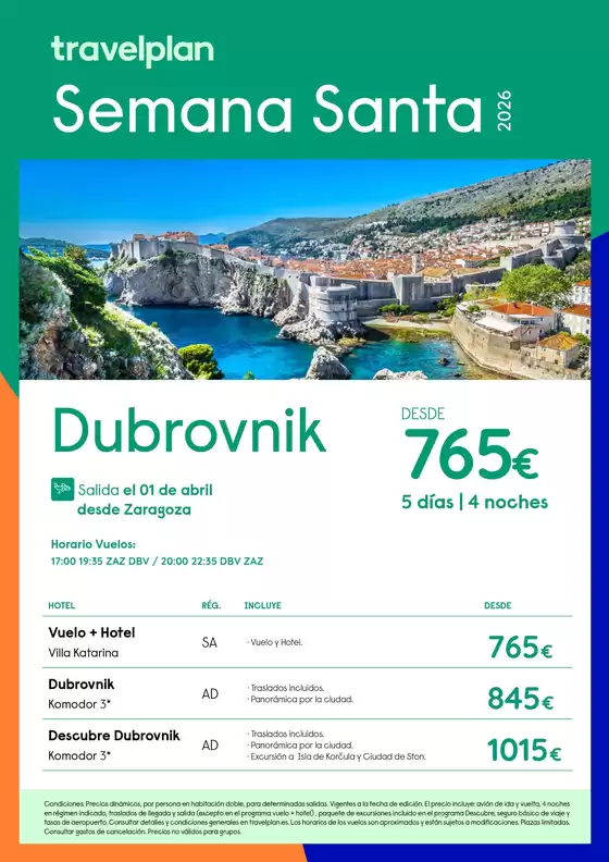 Catálogo Travelplan en Madrid | Travelplan Dubrovnik | 2025-12-23T00:00:00.000Z - 2026-04-01T00:00:00.000Z