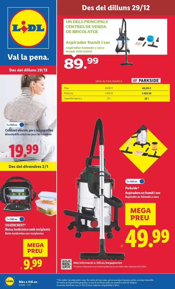 Catálogo Lidl en Terrassa | ¡Bazar Lidl! Ofertas válidas del 29/12/2025 al 04/01/2026 | 2025-12-29T00:00:00.000Z - 2026-01-04T00:00:00.000Z