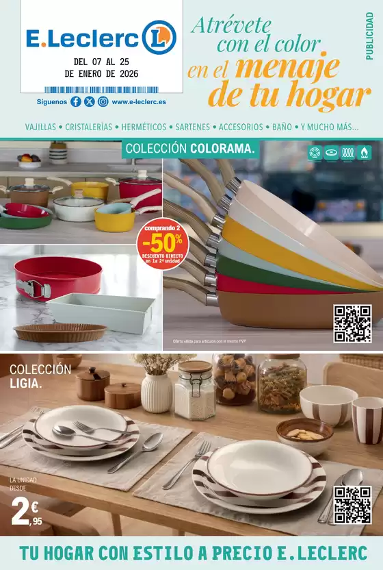 Catálogo E.Leclerc en Zaragoza | Especial Menaje | 2026-01-07T00:00:00.000Z - 2026-01-25T00:00:00.000Z