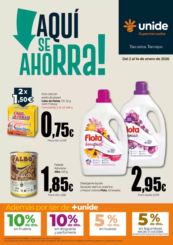 Catálogo Unide Supermercados en Pedrezuela | Aquí se ahorra! UNIDE Supermercados Canarias | 2026-01-02T00:00:00.000Z - 2026-01-14T00:00:00.000Z