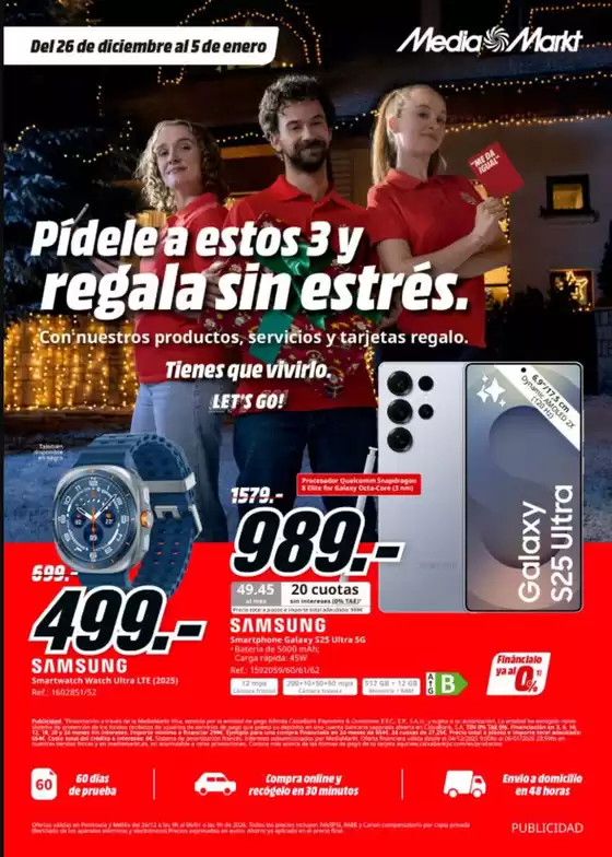 Catálogo MediaMarkt en Lleida | Pidele a estos 3 y regala sin estrés | 2025-12-26T00:00:00.000Z - 2026-01-05T00:00:00.000Z