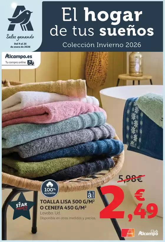 Catálogo Alcampo en Montcada i Reixac | El Hogar De Tus Sueños | 2026-01-09T00:00:00.000Z - 2026-01-25T00:00:00.000Z